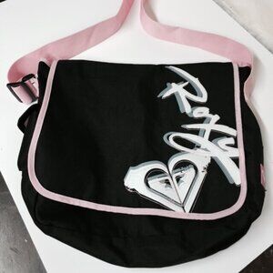 Roxy Black and Pink Messenger Bag